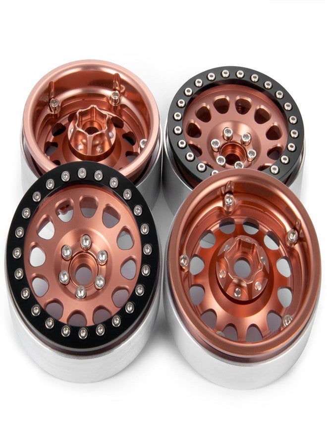 JGGZONE 4PCS 2.2" Aluminum Alloy Beadlock Wheel Rims Beadlock Wheel Hub for 1:10 RC Wraith Axial SCX10 TRX4 TRX6 D90 RR10 1/10 RC Crawler Car - Image 3